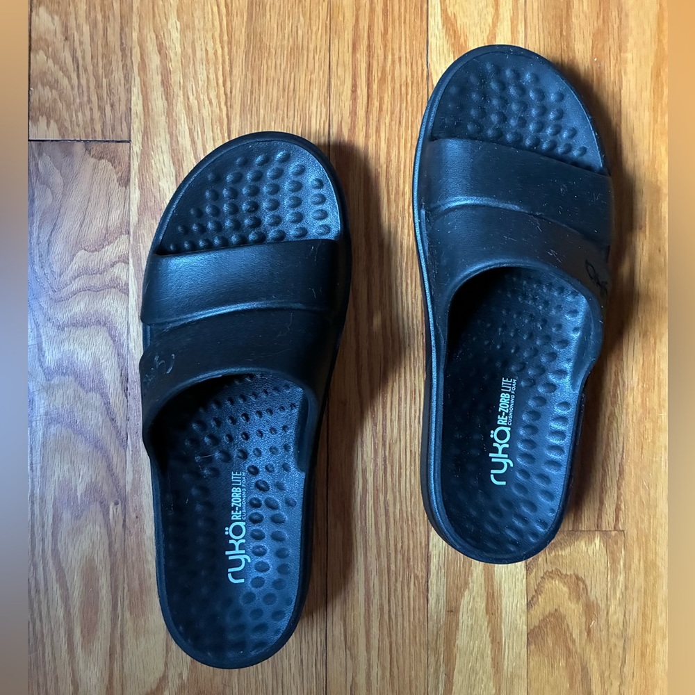 Ryka Slides with Re-Zorb Lite Cushioning Foam